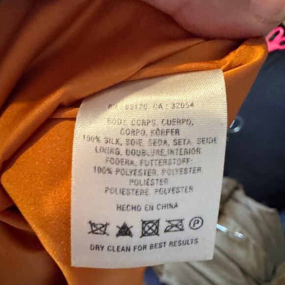 Charlotte by Charlotte Taylor Silk Dress Yellow Round Neck Zip Sleeveless Sz 6 - Picture 5 of 5